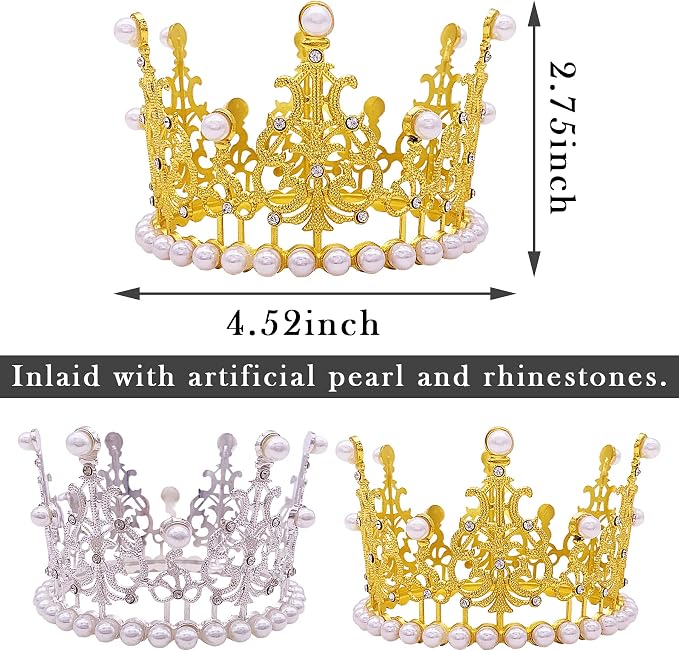 PET SHOW 2pcs Large Dog Crown Headband Sheep Big Pet Hat - Image 2