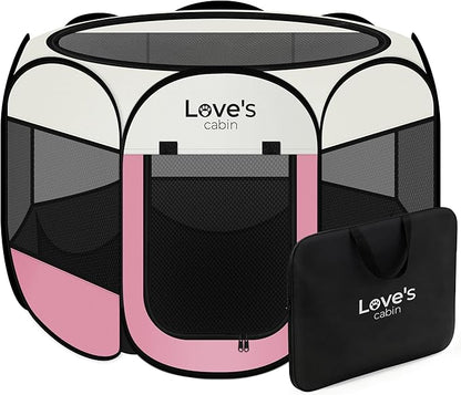 Love's cabin Pet Puppy Dog Playpen, Medium Dog Tent Crates Cage Indoor/Outdoor by Lovescabin