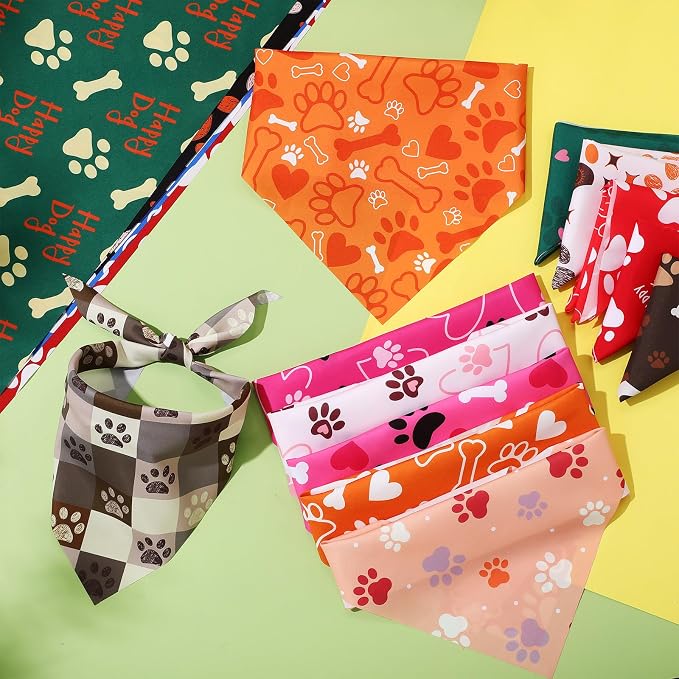 Kacctyen 50 Pcs Dog Bandanas Bulk Large Bandanas - Image 5