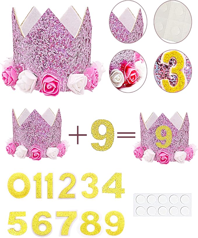 PET SHOW Pink Floral Hat, Bandana & Collar Bows Charms Set - Image 5