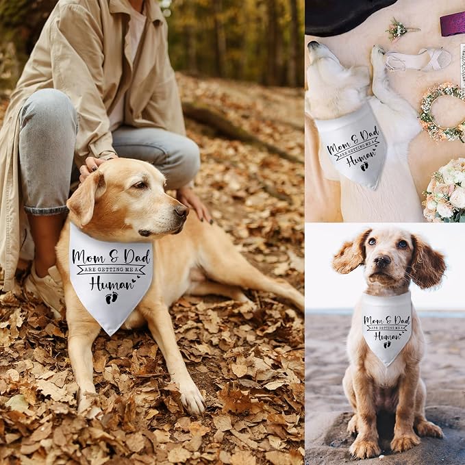 Mom & Dad are Getting Me a Human Dog Bandana Pregnancy Announcement - Image 6