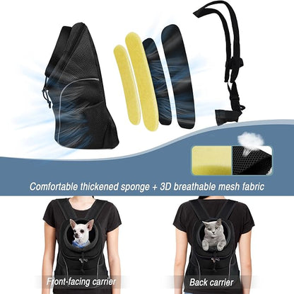 WOYYHO Pet Dog Carrier Backpack Small Dog Front Backpack Ventilated Dog Carrier - Image 6