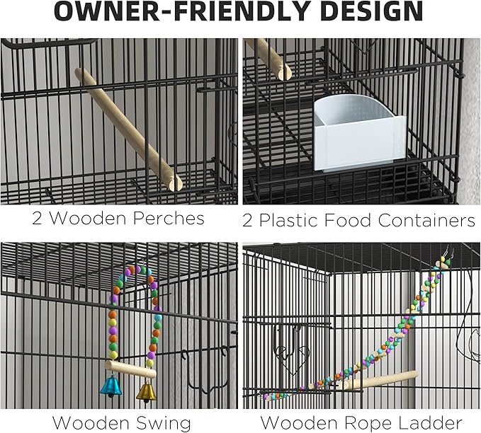 PawHut Double Stackable Bird Cage - Image 5