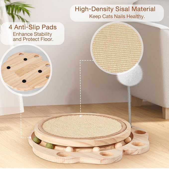 Cat Scratcher-Cat Interactive Toys, Ball Track Toy - Image 4