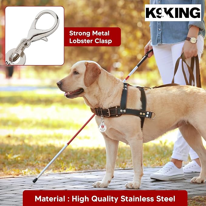 Service Dog TAG Small Breed Premium Double Sided Identification .999 Inch - Image 3
