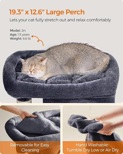 Feandrea Cat Tree, 29.1-Inch Cat Tower, Plush Condo - Image 3