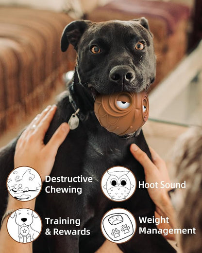 Mewlmart Giggle Ball for Dogs Owl Dog Toys for Aggressive Chewers Medium Large - Image 4