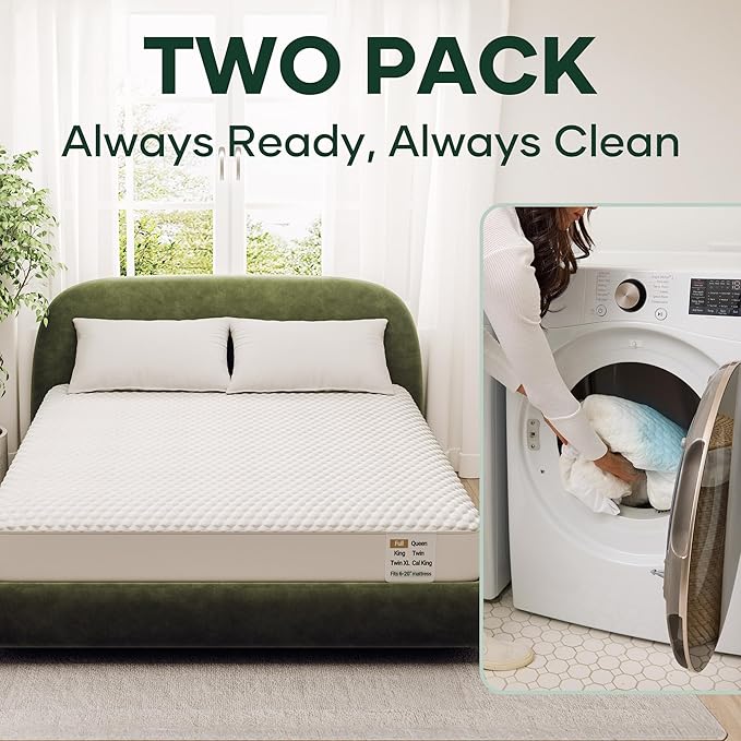 Ohgeni 100% Waterproof Mattress Protector, Twin XL-2 Pack, Fitted Sheet - Image 4