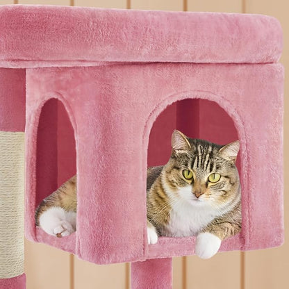 Yaheetech 33.5in Cat Tree, Small Kittens Tower w/Large Perch&2 Cozy Condos - Image 7