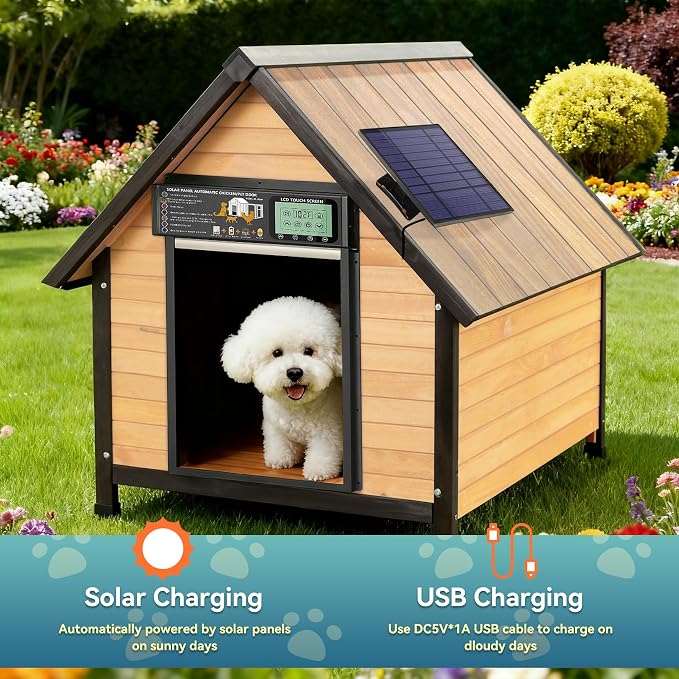 Large Size Automatic Dog Door Cat Door Solar - Image 5