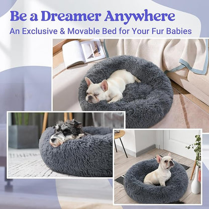 rabbitgoo Dog Bed for Small, 24 inches Machine Washable, Fluffy Donut Pet Bed - Image 8