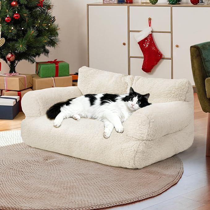 Large Cat Beds for Indoor Cats, Dog Couch Bed, Cute Cat Couch Sofas for Less by FURMORENE