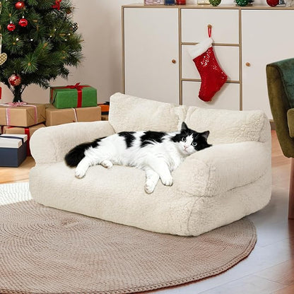 Large Cat Beds for Indoor Cats, Dog Couch Bed, Cute Cat Couch Sofas for Less by FURMORENE