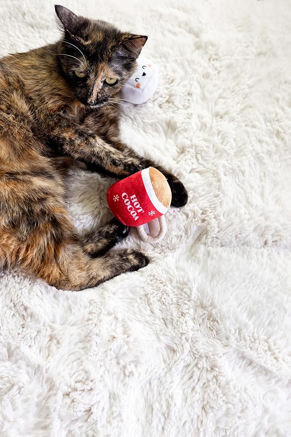 Pearhead Hot Cocoa Christmas Cat Toy Set, Holiday Pet Owner Gift, Holiday Must - Image 3