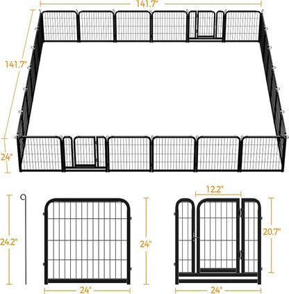 Yaheetech Dog Playpen Outdoor, 24 inch 24 Panels Dog Pen Indoor Heavy Duty - Image 7