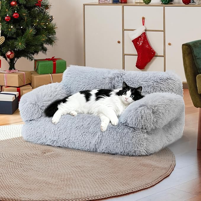 Large Cat Beds for Indoor Cats, Dog Couch Bed, Cute Cat Couch Sofas for Less by FURMORENE