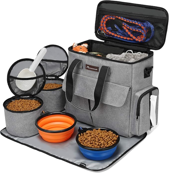 Modoker Dog Travel Bag, Weekend Pet Travel Set - Image 7