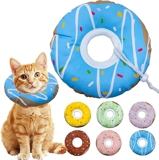 Cat Cone Collar Soft, Adjustable Cat Recovery Collars Kitten Cones to Stop by Seyezo