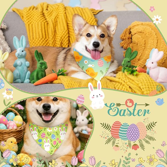 Weewooday 50 Pcs Easter Dog Bandanas Bulk - Image 4
