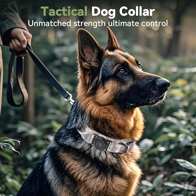 2026 Upgrade Waterproof AirTag Dog Collar, Military Tactical Dog Collar - Image 2