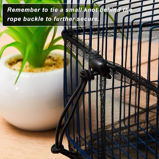 Shappy Large Bird Cage Seed Catcher, Bird Cage Cover Net Skirt Guard, - Image 4