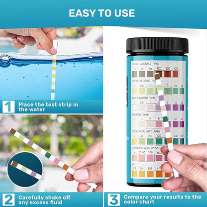 JNW 7-in-1 Pool Test Strips, 100 Quick & Accurate Test Strips - Image 5