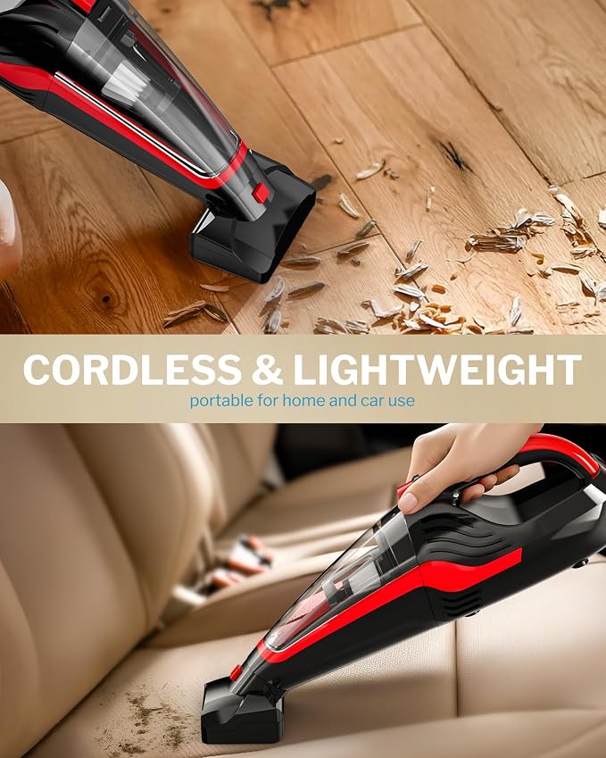 Pet Hair Handheld Vacuum Cordless, Car Vacuum Rechargeable - Image 5
