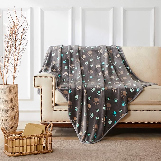 Allisandro 350 GSM-Super Soft and Premium Fuzzy Flannel Fleece Pet Dog Blanket - Image 3