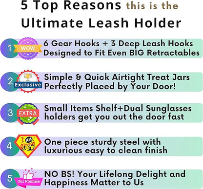 Dog Treat Holder For Wall Storage For Pets, Premium Pet Wall Organizer - Image 3