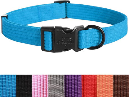 lynxking Dog Collar Soft Padded Breathable Cotton Solid Color Strong Adjustable by Lynxking