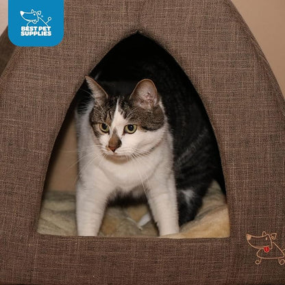 Best Pet Supplies Dog House Bed Crate Mat Tent Indoor Round Soft Plush - Image 5
