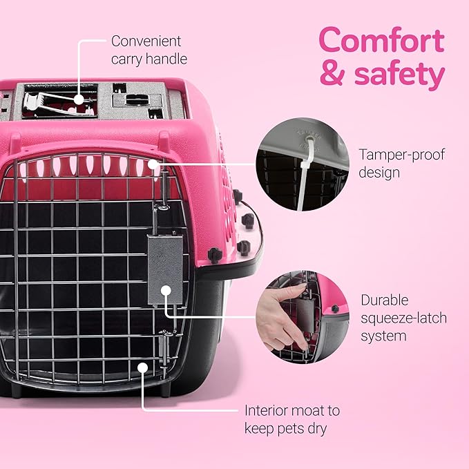 Petmate Dog Crates for Small Dogs & Cat Carriers, Two-Door Plastic Pet Kennel - Image 6
