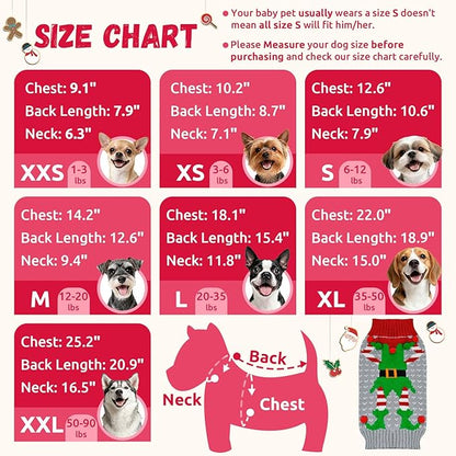 Dog Cat Ugly Christmas Sweater Boy Girl Xmas Pet Clothes Holiday Puppy Costume - Image 6