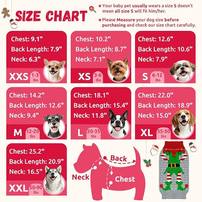 Dog Cat Ugly Christmas Sweater Boy Girl Xmas Pet Clothes Holiday Puppy Costume - Image 6
