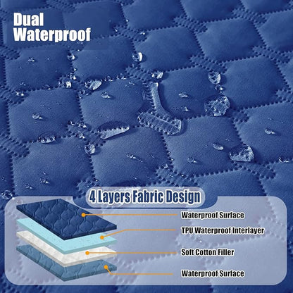 Smiry Waterproof Dog Bed Cover Blanket, Soft Reversible Pet Blanket, Washable - Image 2