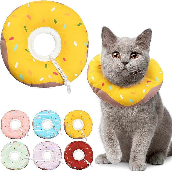 Cat Cone Collar Soft, Waterproof Cat Recovery Collars Spay Cones to Stop by Hpetppy
