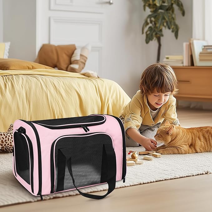 Cat Carrier Soft for Pets Up to 15 Lbs, Cat Travel Bag Soft-Sided - Image 6