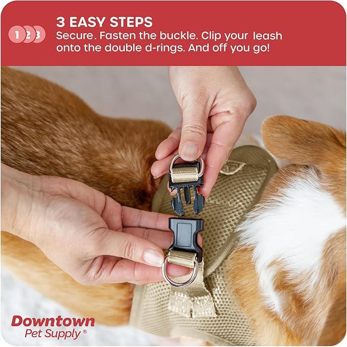Downtown Pet Supply Step in Dog Harness No Pull, Khaki - Image 5