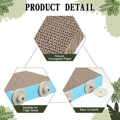 Skyygemm 2 Pieces Parrot Toy Bird Chew Cage Accessories Flat Perch Bird Paw - Image 4