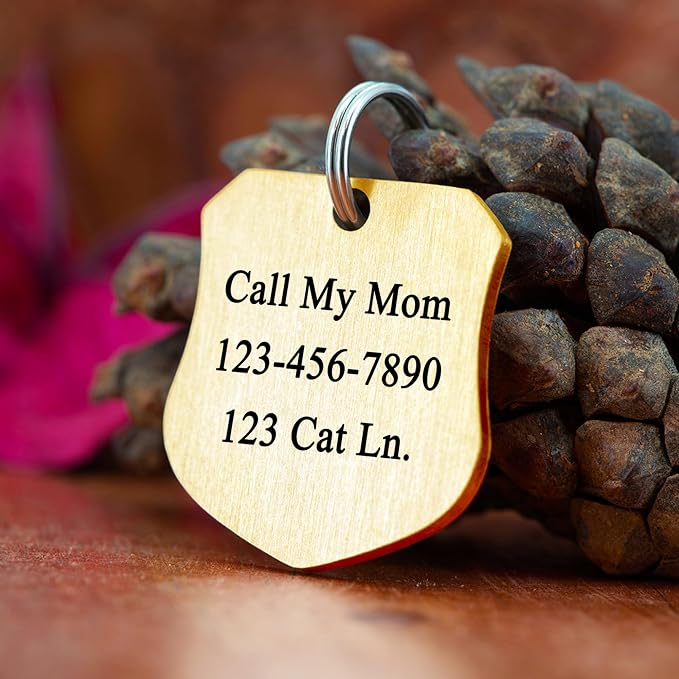 Ultra Joys Cat ID Tag Personalized Pet Tags, Durable Stainless Steel Small Pet - Image 3