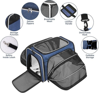 Premium Pet Carrier – Dog & Cat Travel Bag, Airline Approved, Soft-Sided Design - Image 7