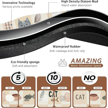 Cute Cat Toy Print Dog Food Mat - Image 3