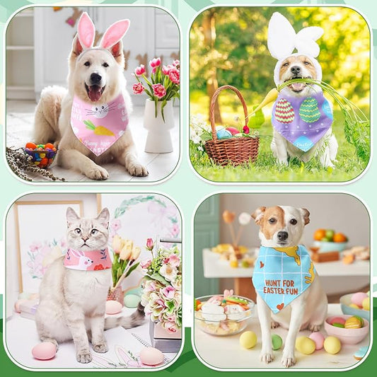 Chunful 50 Pcs Easter Dog Bandanas Bulk - Image 2