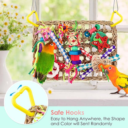 KATUMO Bird Toys, Bird Foraging Wall Toy, Edible Seagrass Woven Climbing - Image 5