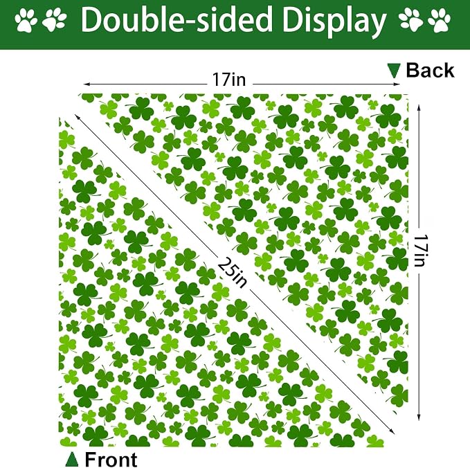 St. Patrick's Day Dog Bandana, 2 Pack Adjustable Holiday Party Pets Saint - Image 5