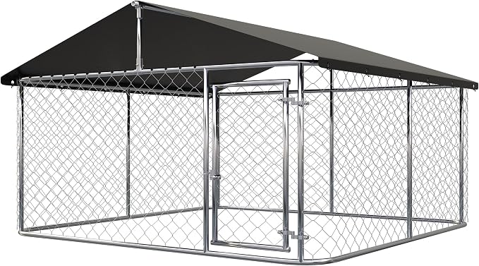 Outdoor Dog Enclosure Heavy Duty Dog Kennel House Mesh Dog Big Cage Pet Kennel by ATTAV