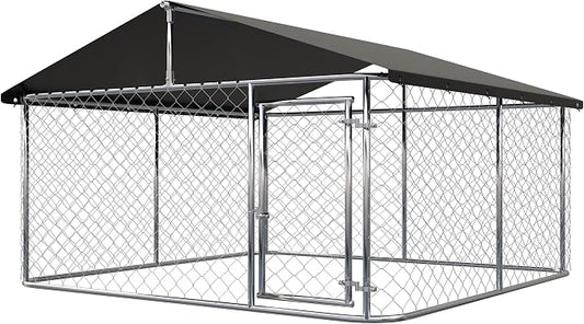 Outdoor Dog Enclosure Heavy Duty Dog Kennel House Mesh Dog Big Cage Pet Kennel by ATTAV