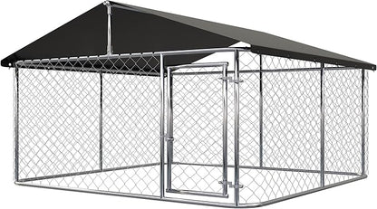 Petonly Outdoor Dog Enclosure Heavy Duty Dog Kennel House Mesh Dog Big Cage Pet by Petony