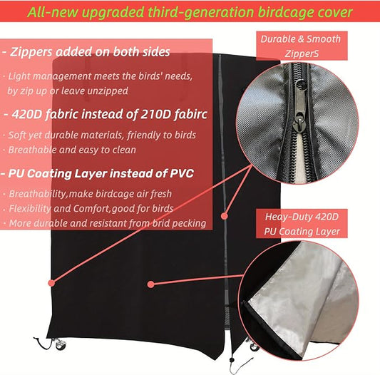 Universal Birdcage Cover Blackout & Breathable - Image 2
