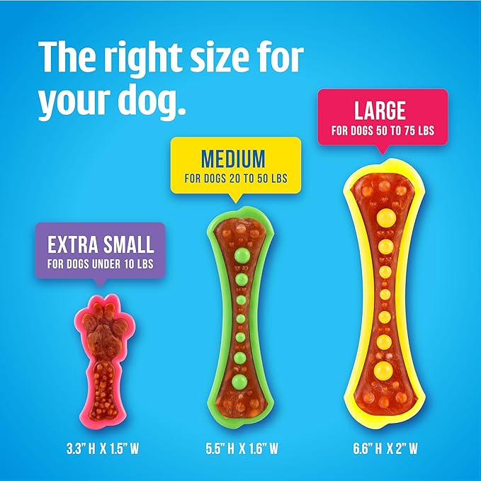 Hartz Chew 'n Clean Dental Duo Dog Treat & Chew Toy, Color Varies, Extra Small - Image 4